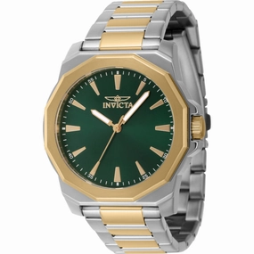 Invicta Men's Watch - Speedway Gold Tone Bezel Green Dial Two Tone Bracelet | 46836