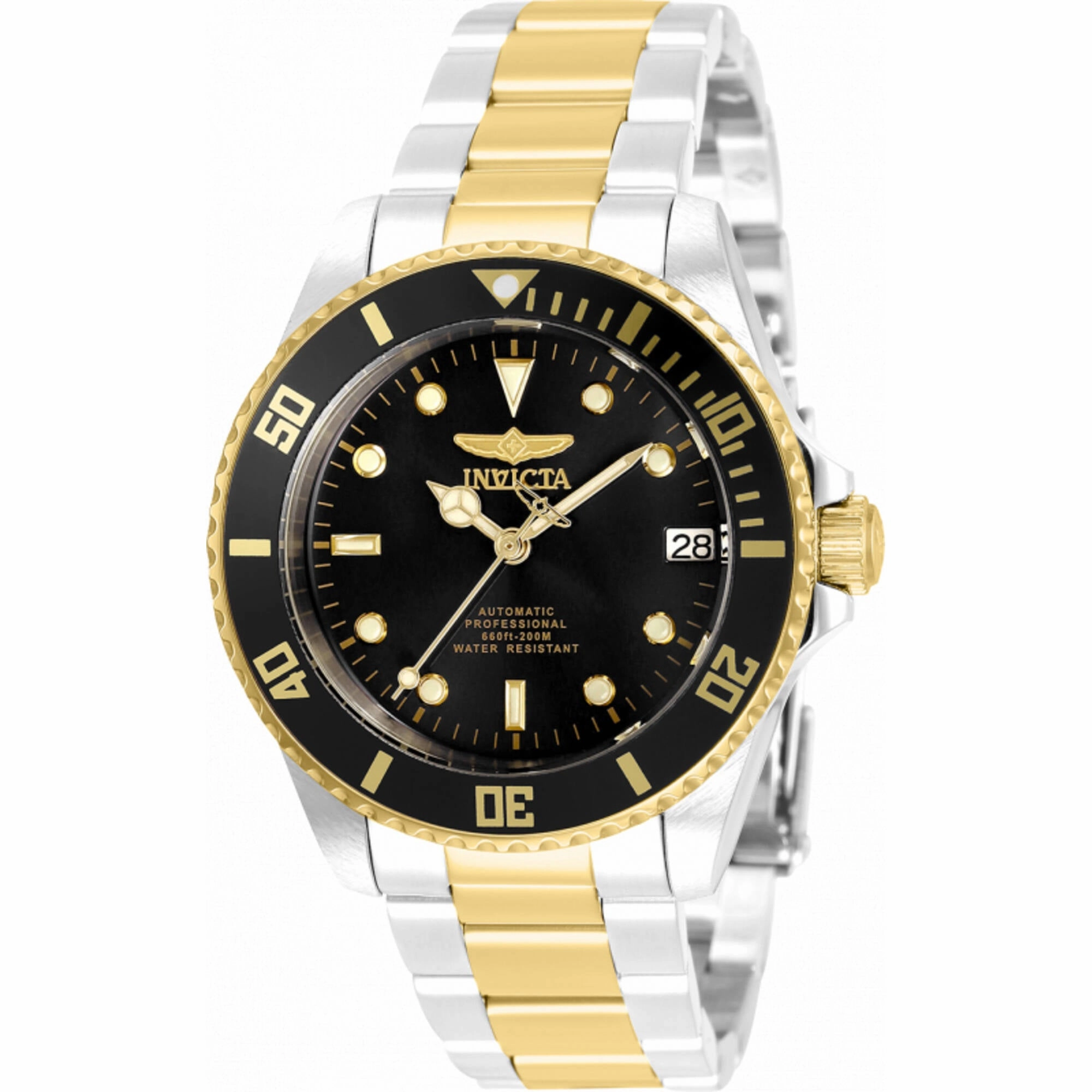 Invicta Women's Watch - Pro Diver Black Dial Two Tone Steel Bracelet Automatic | 35714