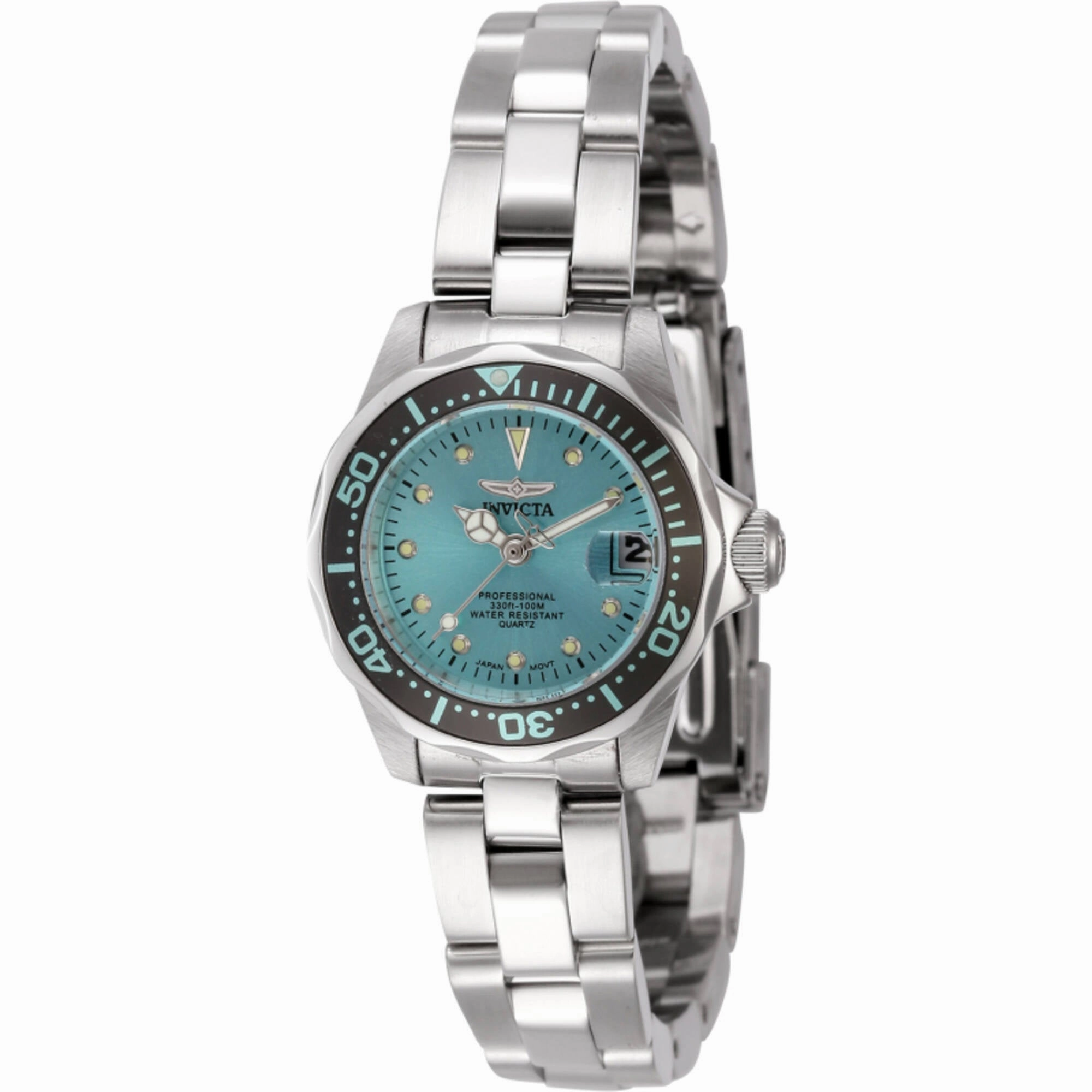 Invicta Women's Watch - Pro Diver Quartz Blue Dial Stainless Steel Bracelet | 45786