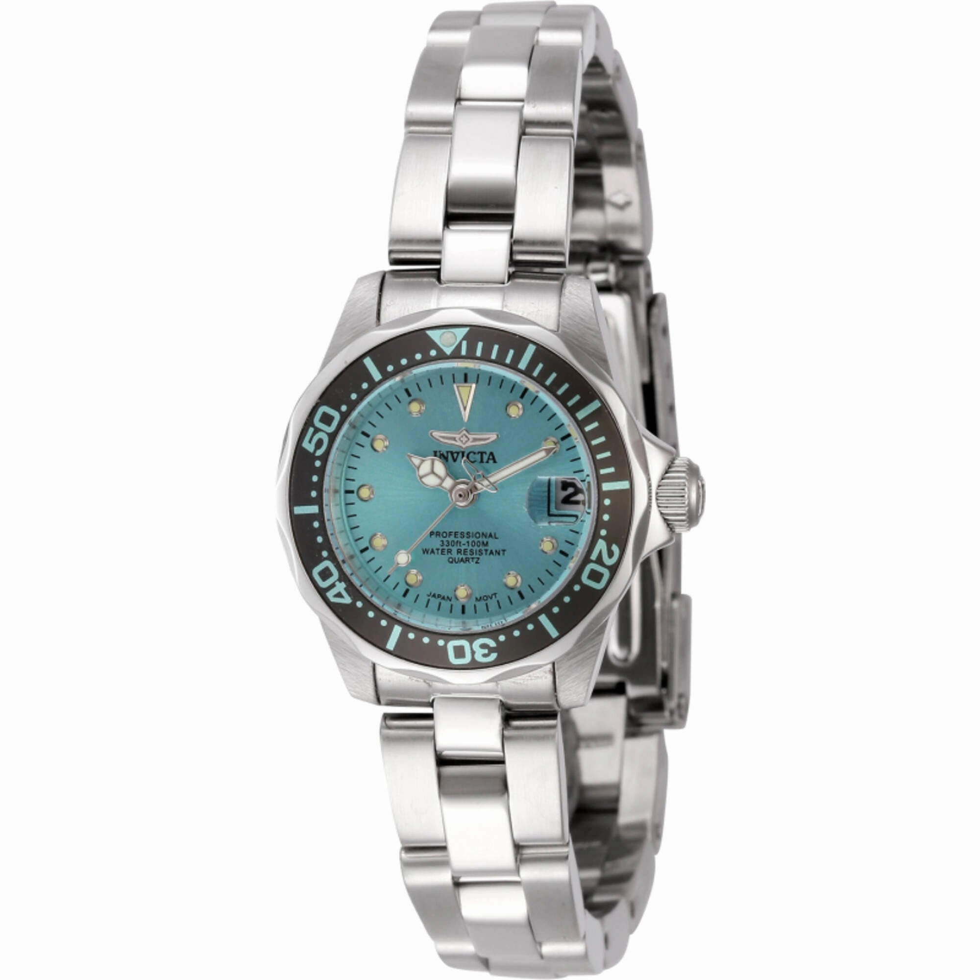 Invicta Women's Watch - Pro Diver Quartz Blue Dial Stainless Steel Bracelet | 45786