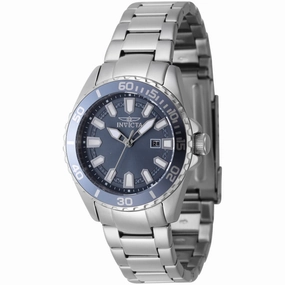 Invicta Women's Watch - Pro Diver Quartz Blue Dial Stainless Steel Bracelet | 47343