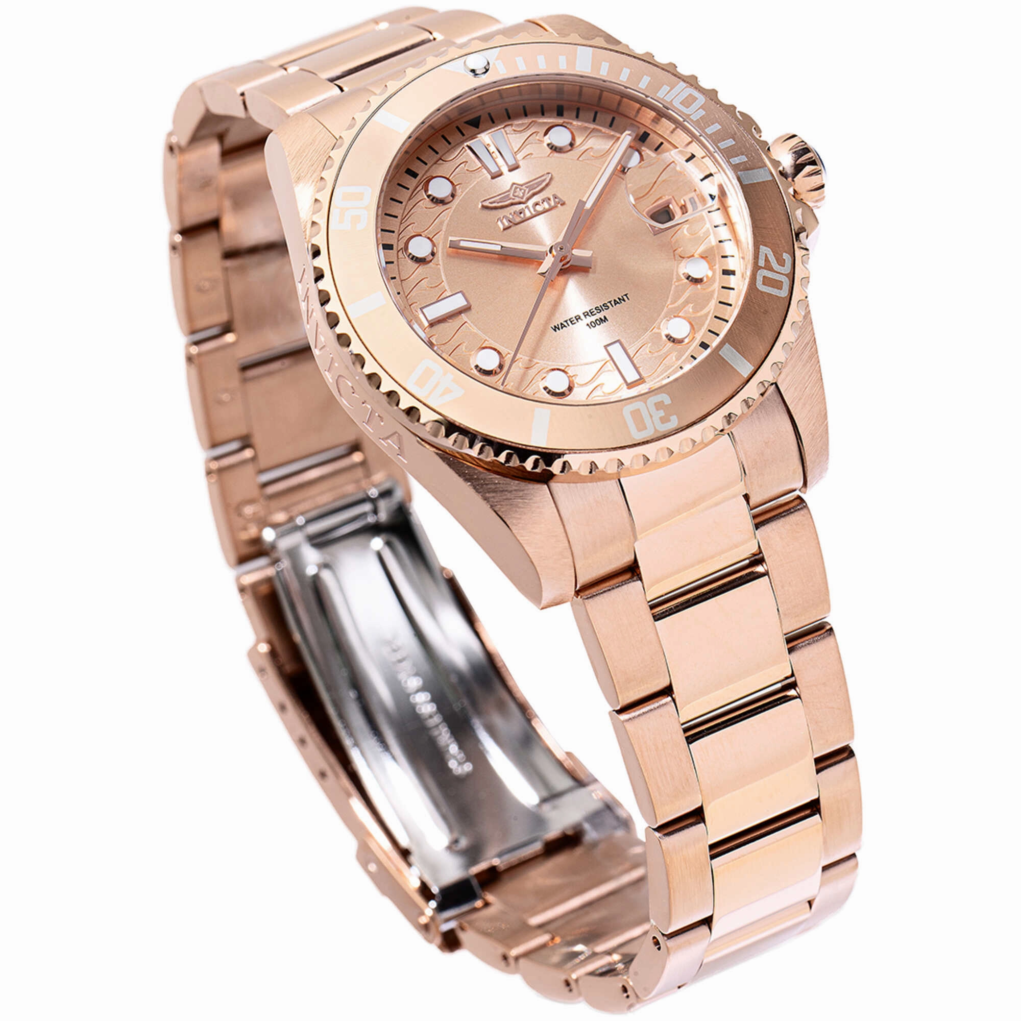 Invicta Women's Watch - Pro Diver Rose Gold IP Stainless Steel Bracelet | 46685