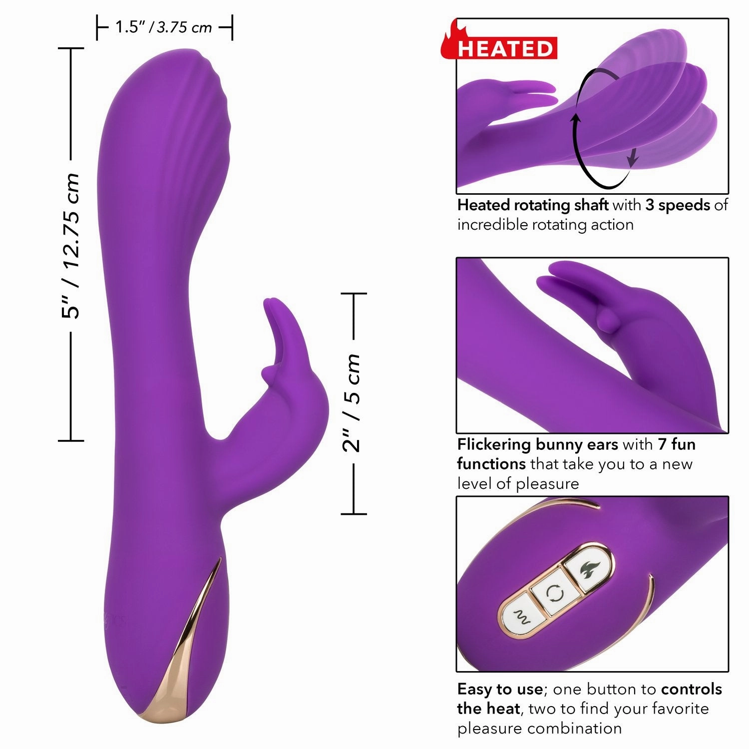 Jack Rabbit Signature Heated Silicone Rotating