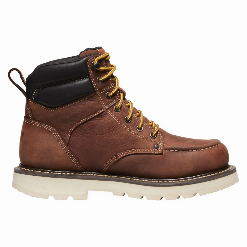 KEEN Utility Cincinnati Waterproof Work Boots with 90 Heel for Men - Tuscan Red - 10.5M