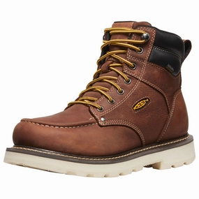 KEEN Utility Cincinnati Waterproof Work Boots with 90 Heel for Men - Tuscan Red - 10.5M