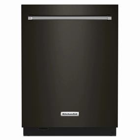 KitchenAid® Black Stainless 24" Dishwasher with Towel Bar Handle - KDTM604KBS