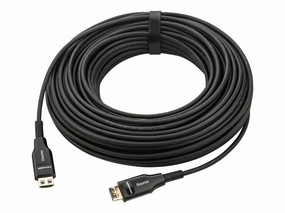 Kramer CLS-AOCH/60F - High Speed - HDMI cable - HDMI male to HDMI male - 197 ft - hybrid copper/fiber optic - black - halogen-free, 97-04160197