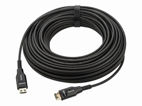 Kramer CLS-AOCH/60F - High Speed - HDMI cable - HDMI male to HDMI male - 230 ft - hybrid copper/fiber optic - black - halogen-free, 97-04160230