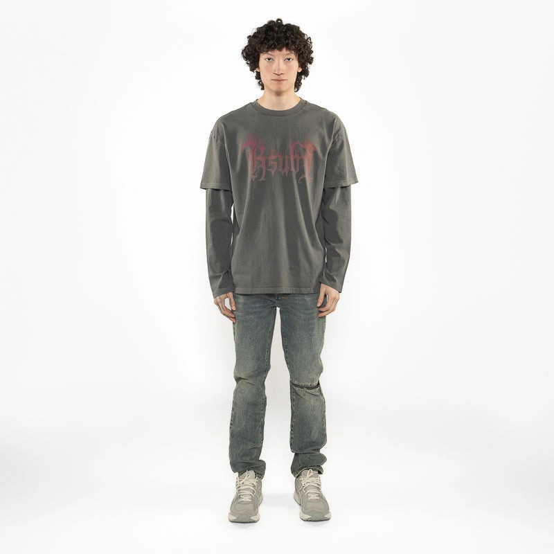Ksubi Fuego Layered L/S Tee - Faded Black