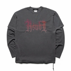 Ksubi Fuego Layered L/S Tee - Faded Black