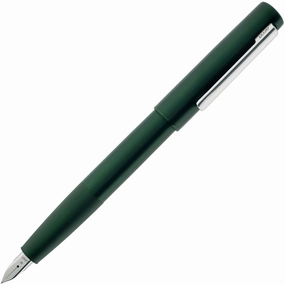 Lamy Fountain Pen - Aion Brushed Aluminium, Dark Green, Extra Fine | L77DGEF