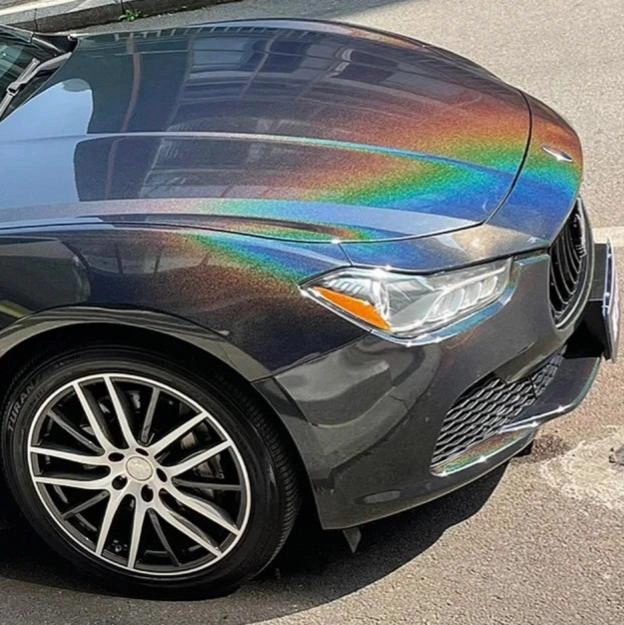 Laser Gloss Black Vinyl Wrap