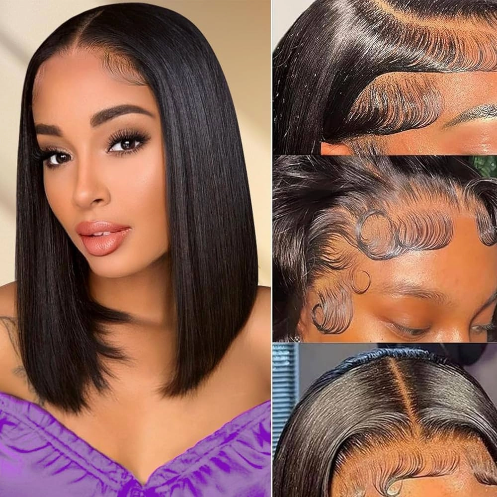 Le Rouge by Rio 100% Brazilian Human Hair 13X6 HD Lace Frontal Wig - 12 Straight - Natural