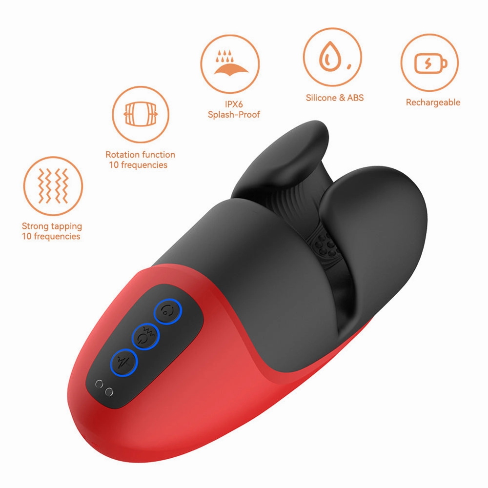 Leto Astronaut Shaft Squeezing & Vibrating Head Stimulator