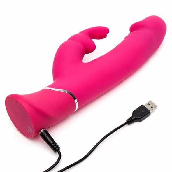 Love Honey - Happy Rabbit Realistic Dual Density Rabbit Vibrator (Pink)