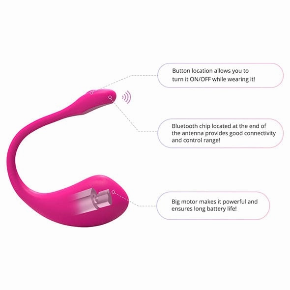 Lovense - Lush 2 App-Controlled Bullet Egg Vibrator (Pink)