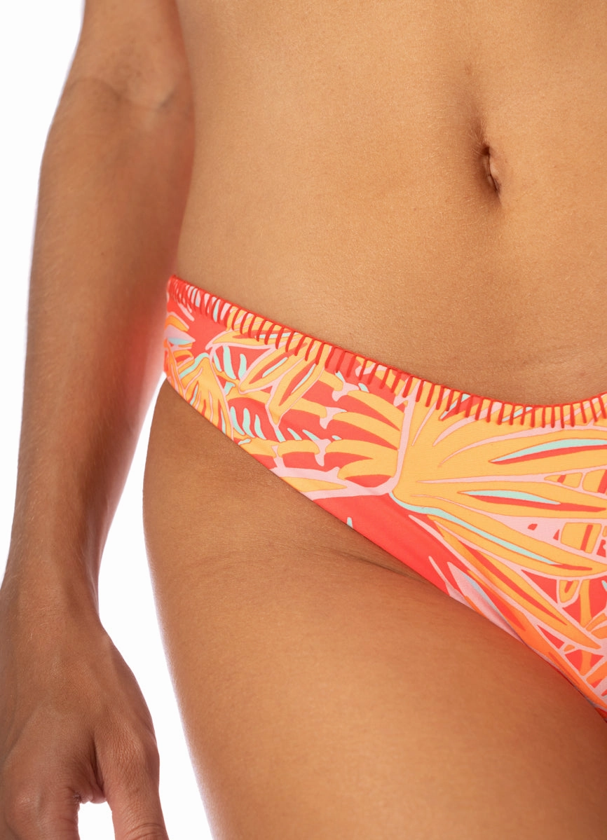 Maaji Coral Foliage Splendour Regular Rise Thin Side Bikini Bottom