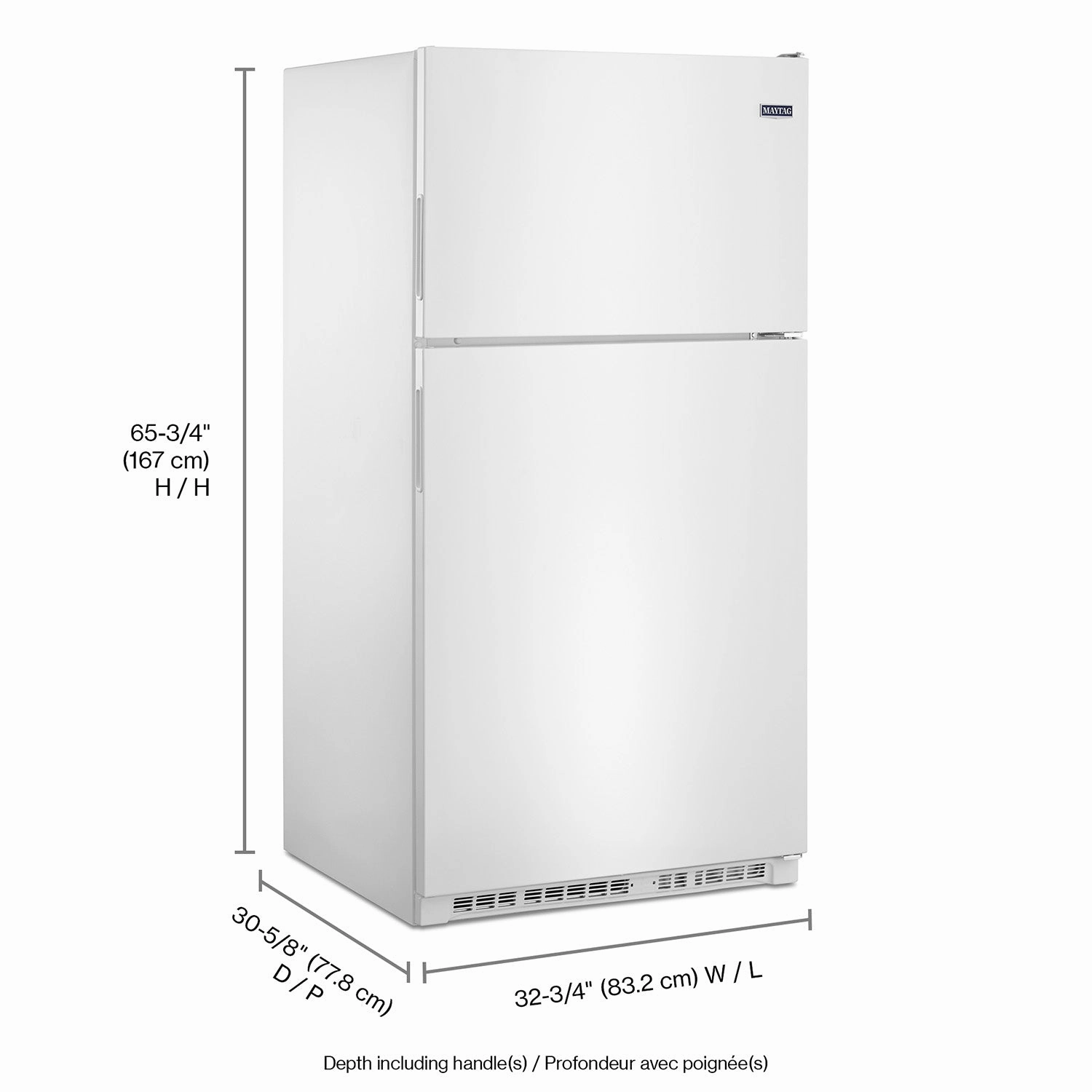 Maytag White Top-Freezer Refrigerator (21 Cu. Ft.) - MRT311FFFH