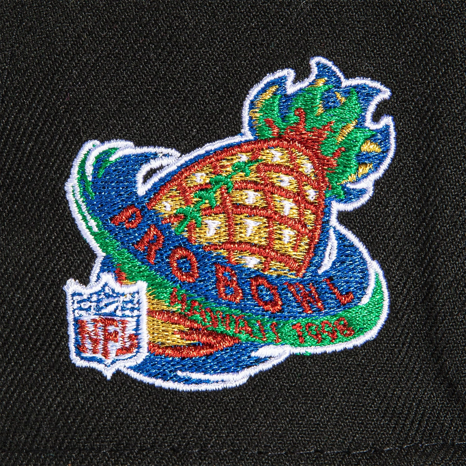 New Era 59Fifty Minnesota Vikings 1998 Pro Bowl Patch Script Hat - Black, Purple