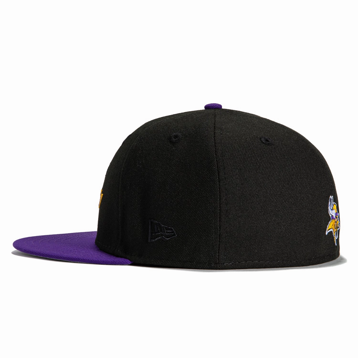 New Era 59Fifty Minnesota Vikings 1998 Pro Bowl Patch Script Hat - Black, Purple