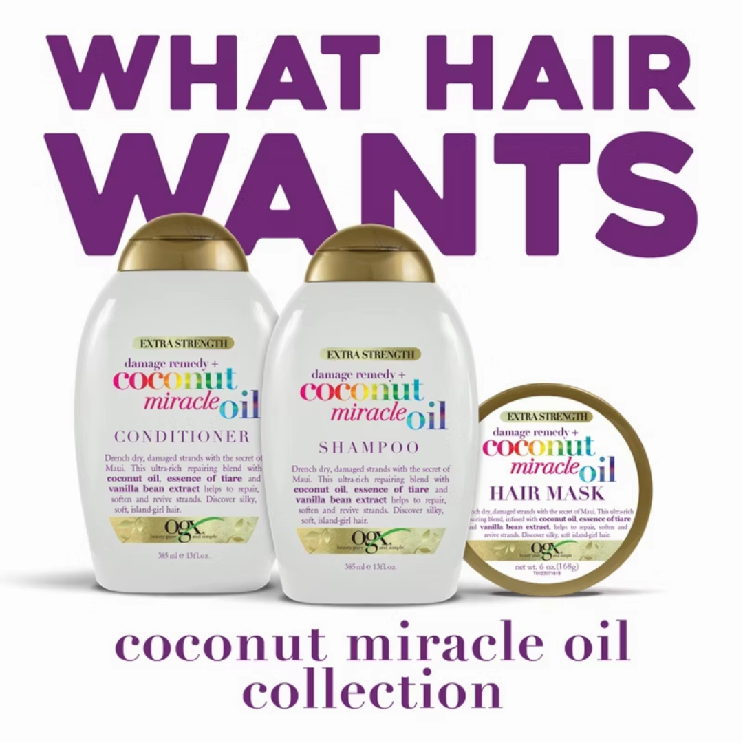 OGX Extra Strength Damage Remedy   Coconut Miracle Shampoo - 13 oz