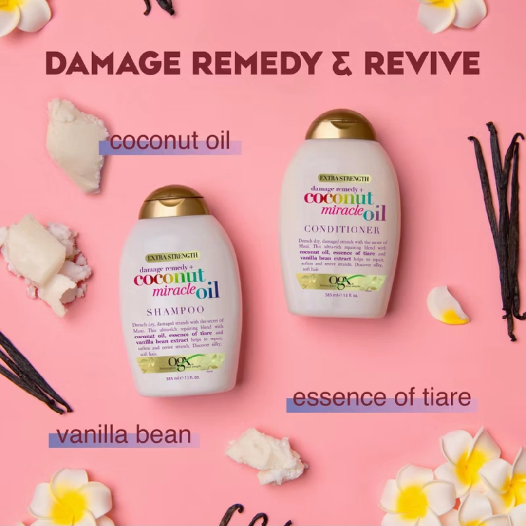 OGX Extra Strength Damage Remedy   Coconut Miracle Shampoo - 13 oz