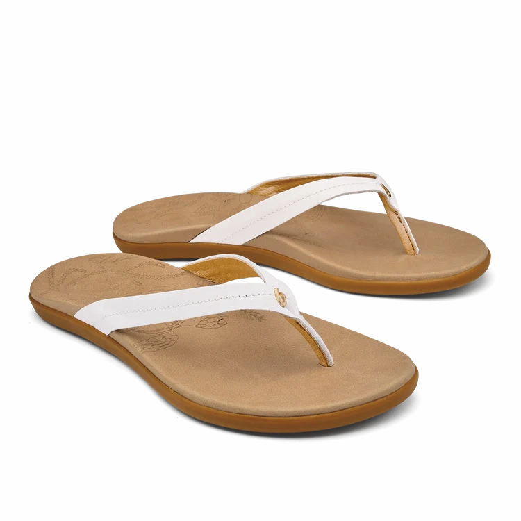 Olukai Honu Br.White/Golden Sand Women's
