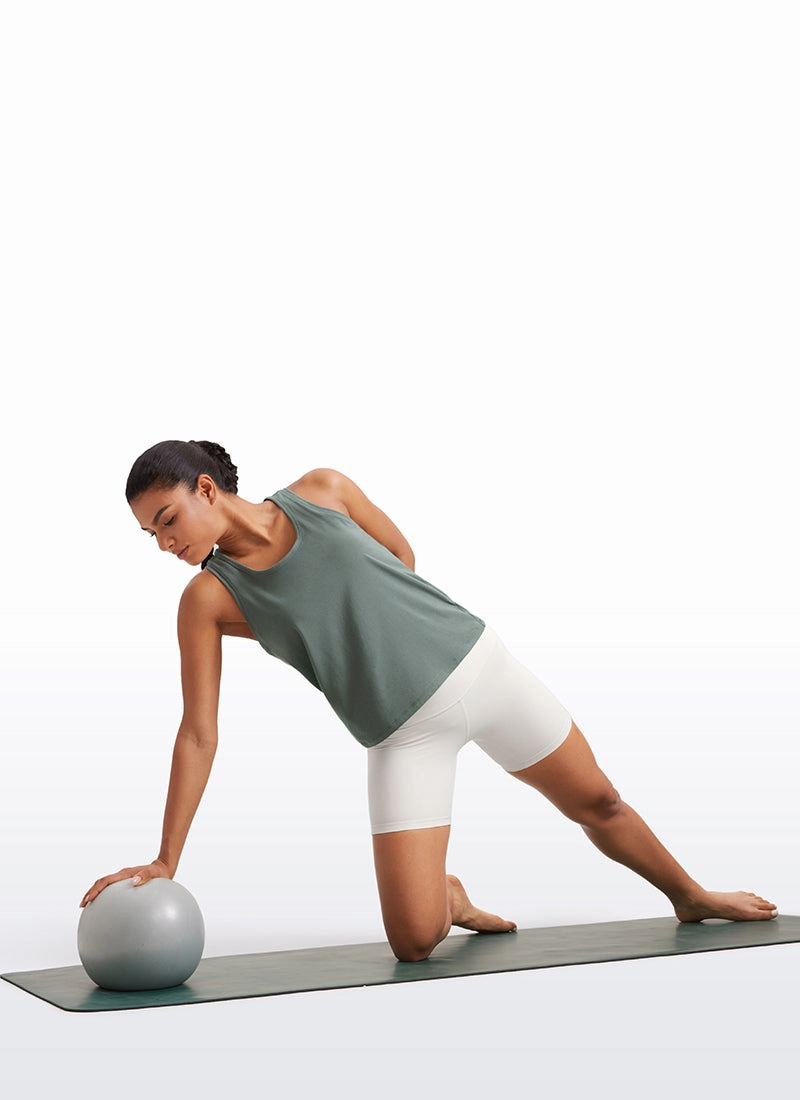 Pima Cotton Scoop Neck Workout Sleeveless Tank Tops