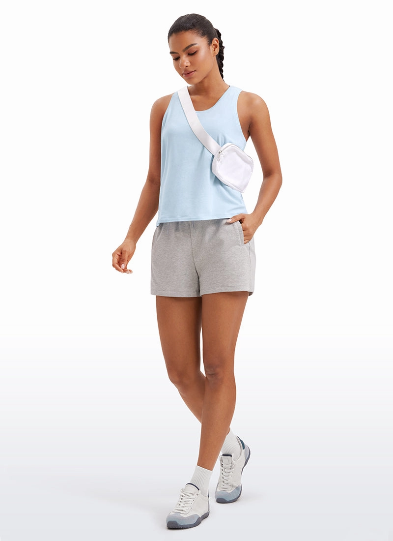 Pima Cotton Scoop Neck Workout Sleeveless Tank Tops