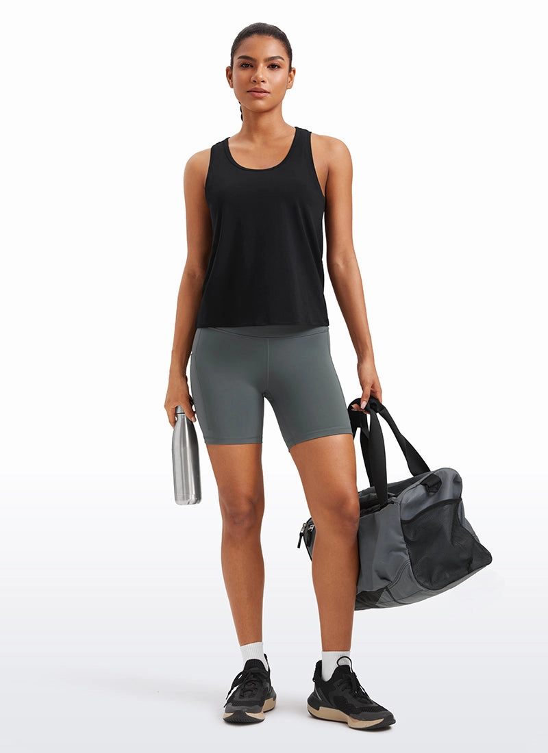 Pima Cotton Scoop Neck Workout Sleeveless Tank Tops