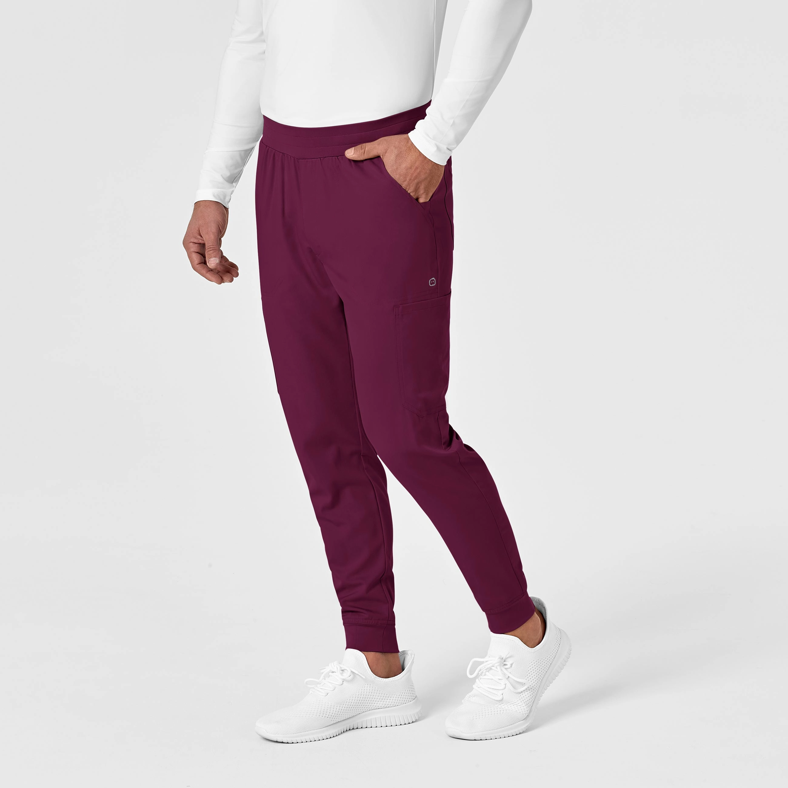 PRO Men's Cargo Jogger Scrub Pant - Wine
