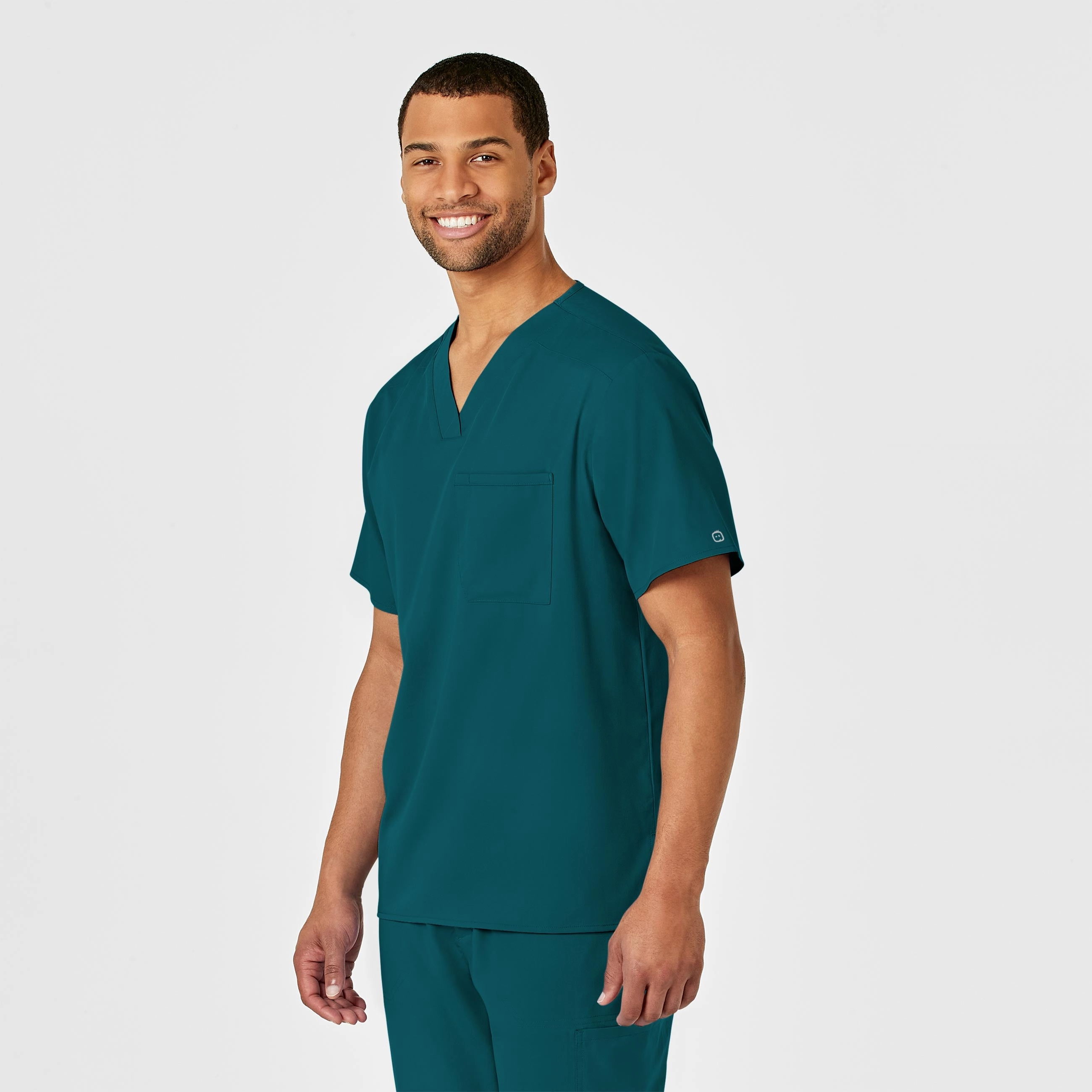 PRO Men's V-Neck Scrub Top - Caribbean