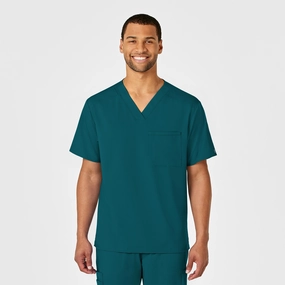 PRO Men's V-Neck Scrub Top - Caribbean