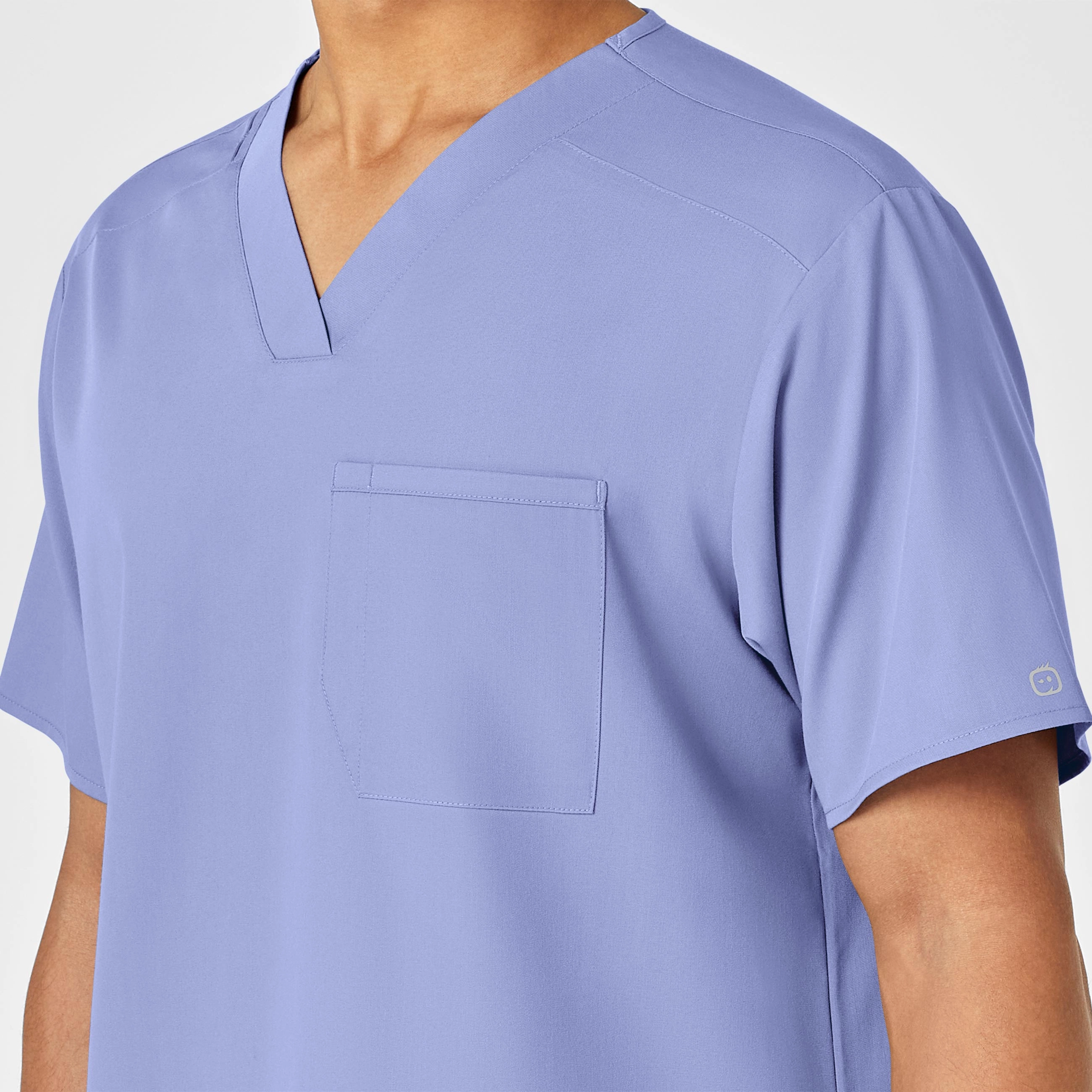 PRO Men's V-Neck Scrub Top - Ceil Blue