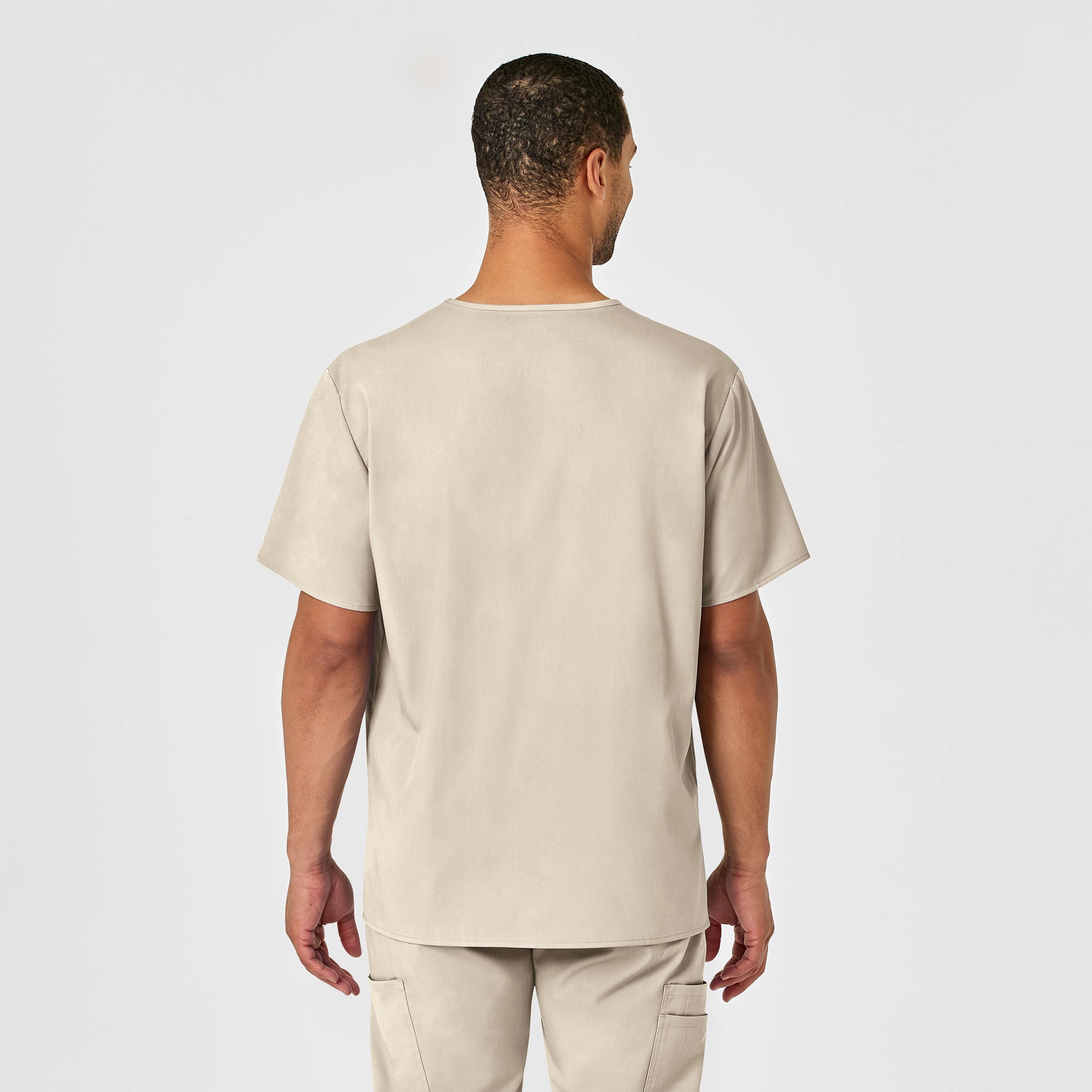 PRO Men's V-Neck Scrub Top - Khaki