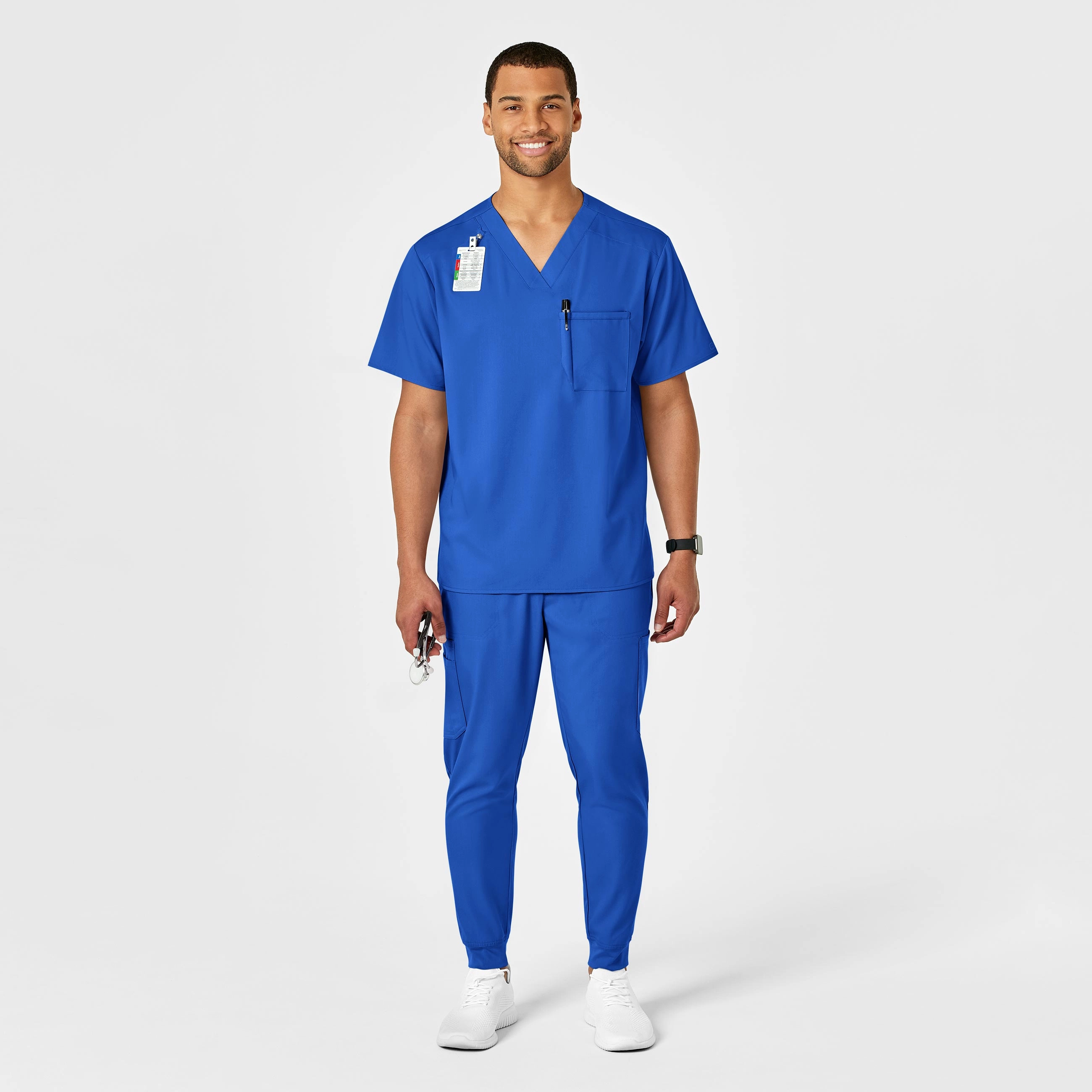 PRO Men's V-Neck Scrub Top - Royal