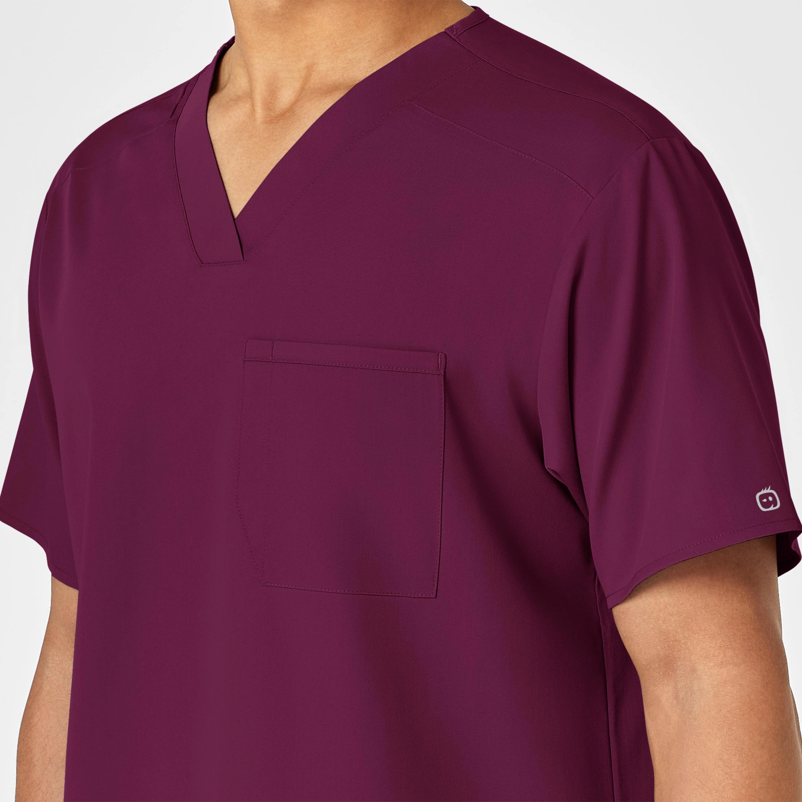 PRO Men's V-Neck Scrub Top - Wine