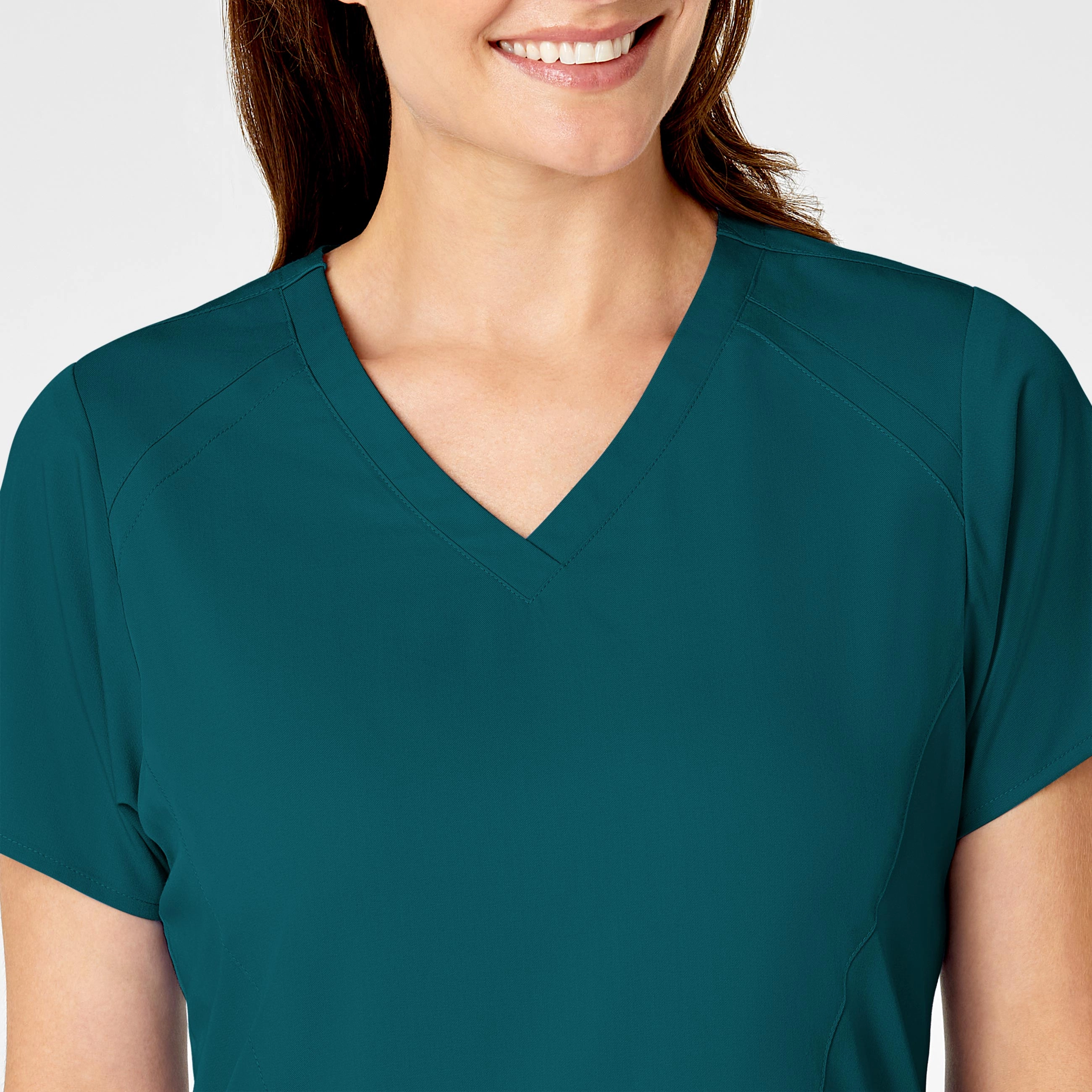 PRO Women's Four Pocket V-Neck Scrub Top - Caribbean