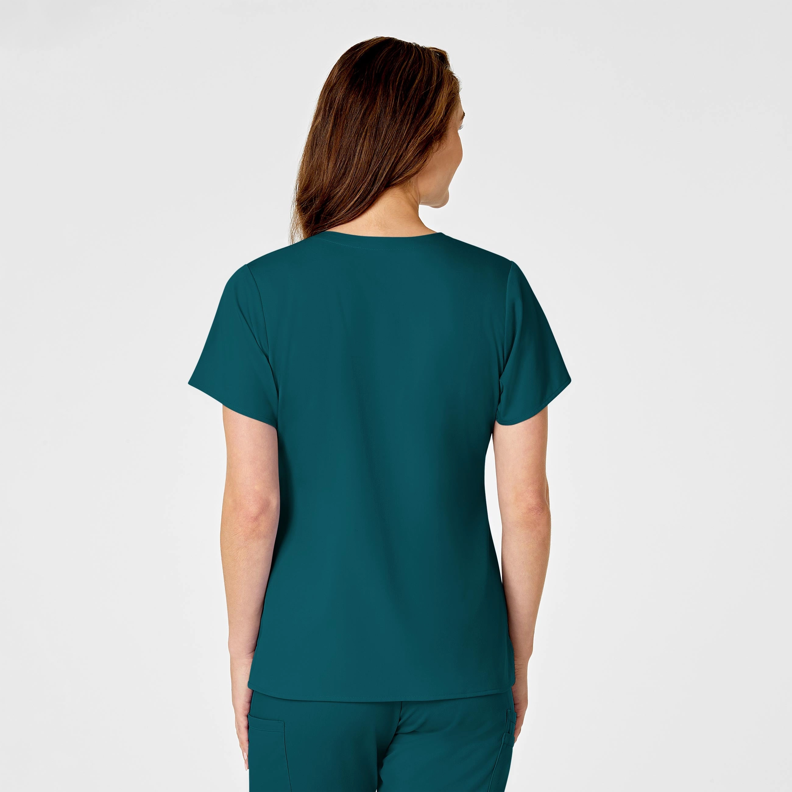 PRO Women's Four Pocket V-Neck Scrub Top - Caribbean