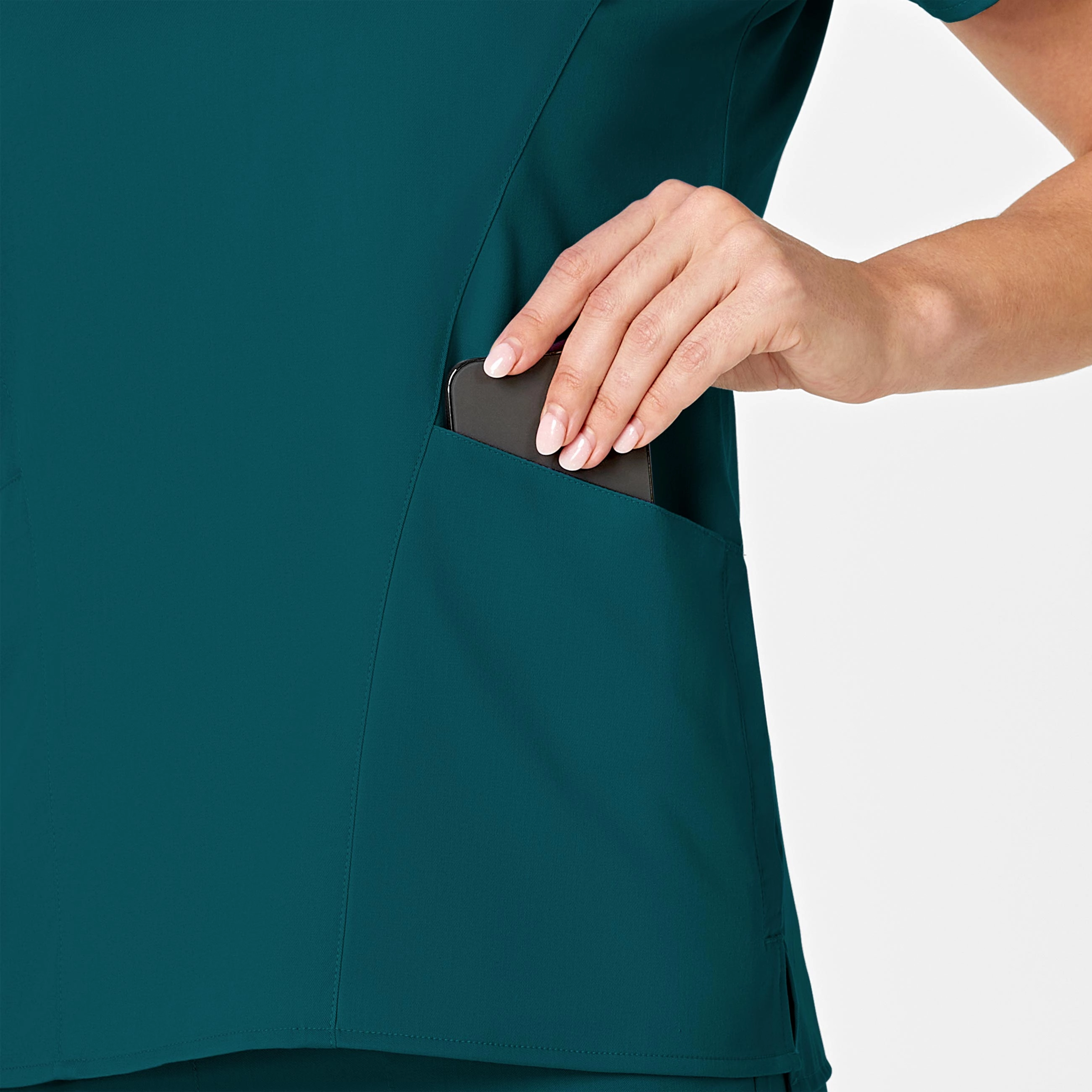 PRO Women's Four Pocket V-Neck Scrub Top - Caribbean