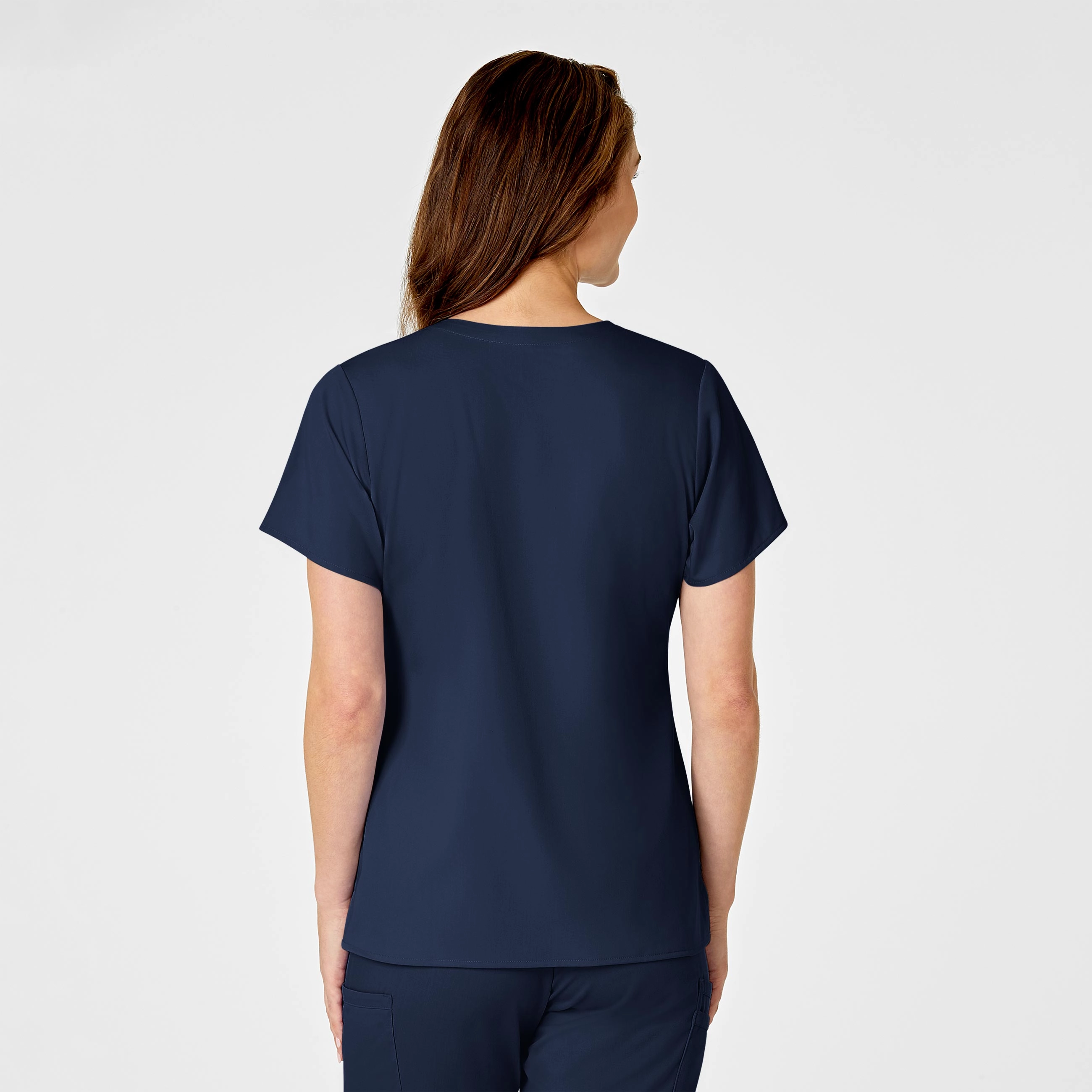 PRO Women's Four Pocket V-Neck Scrub Top - Navy