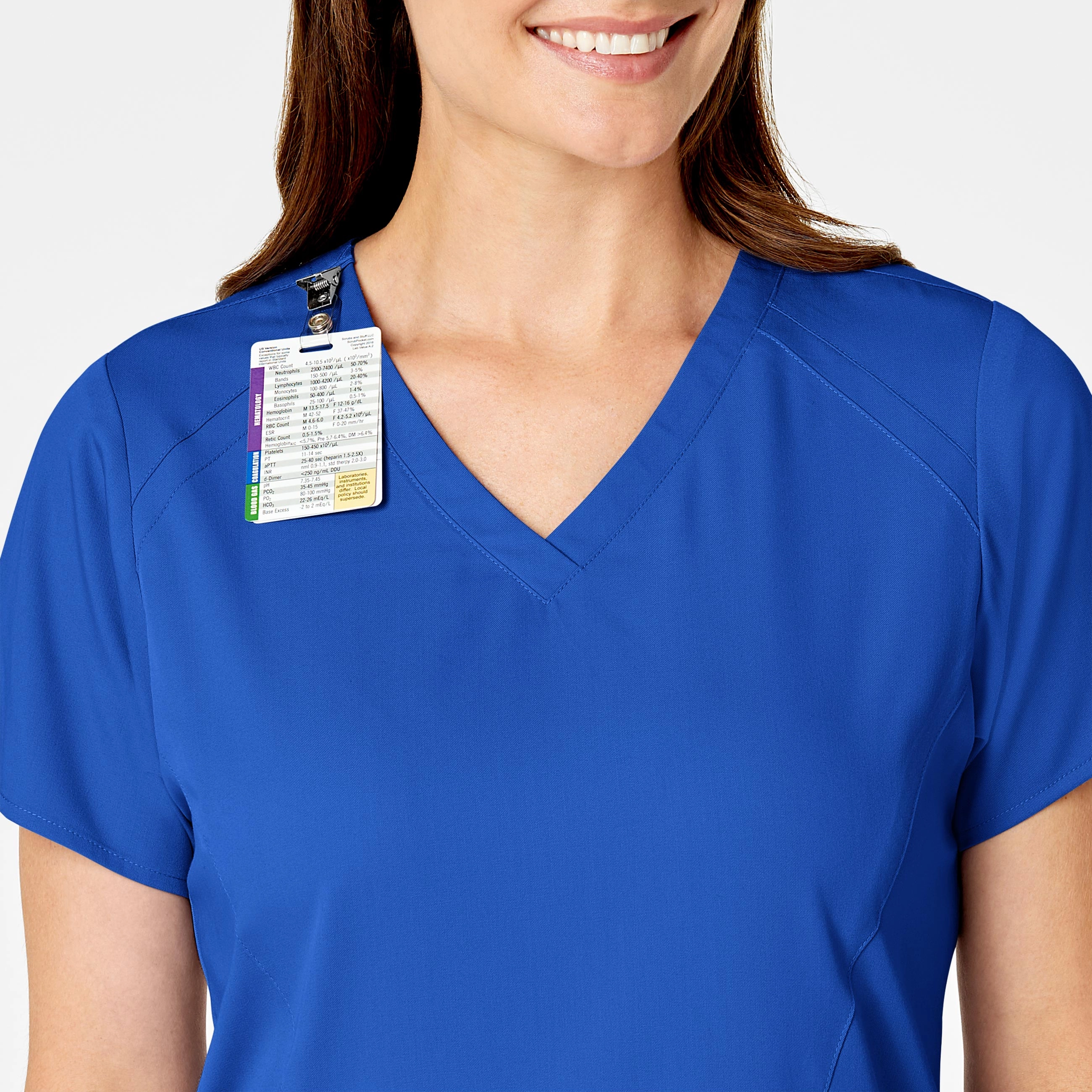 PRO Women's Four Pocket V-Neck Scrub Top - Royal