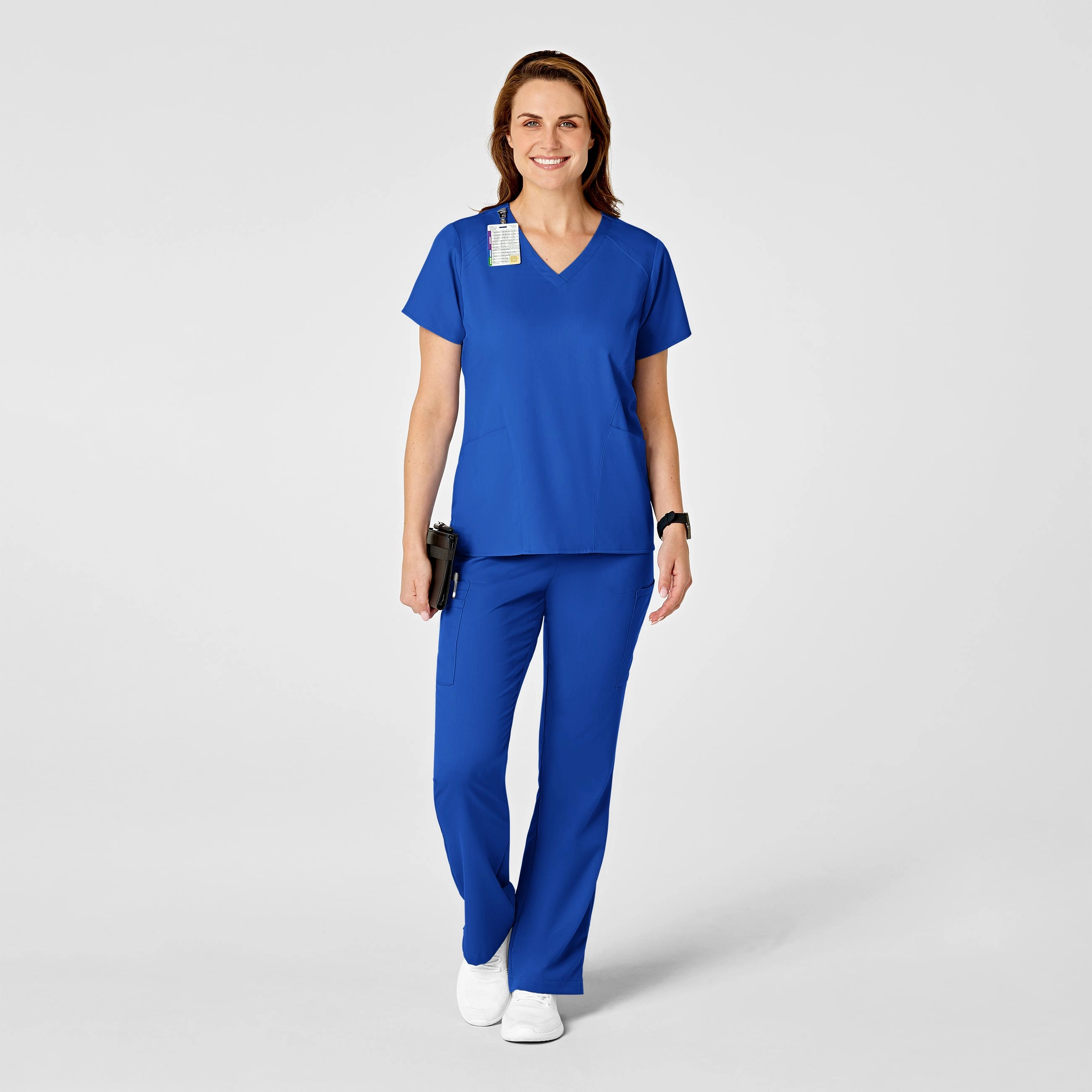 PRO Women's Four Pocket V-Neck Scrub Top - Royal