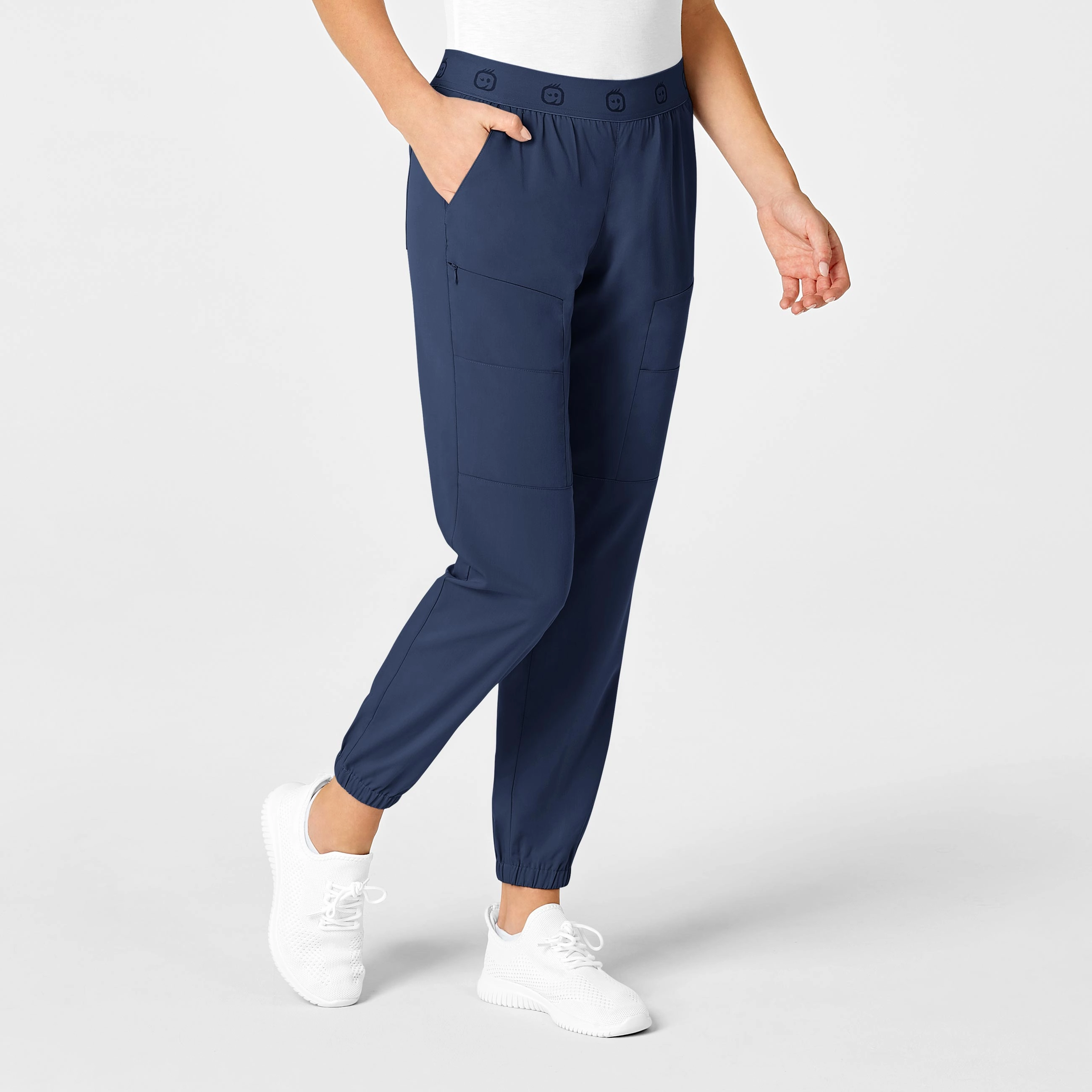 PRO Women's Slim Cargo Jogger Scrub Pant - Navy