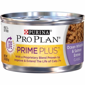 Purina Pro Plan Prime Plus 7  Ocean Whitefish & Salmon Entree Classic Canned Cat Food