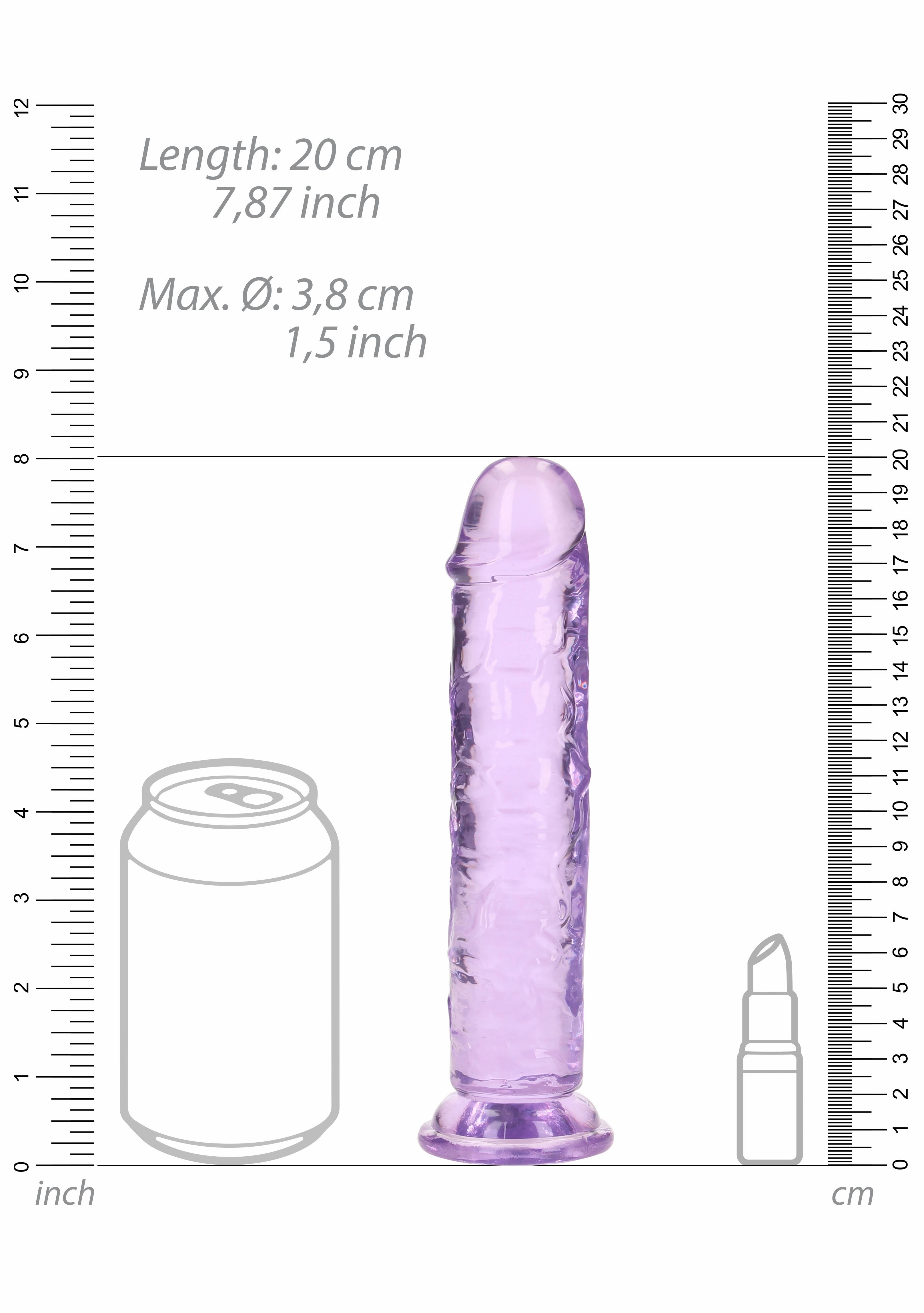 RealRock Crystal Clear 7" Jelly Dildo With Suction Cup