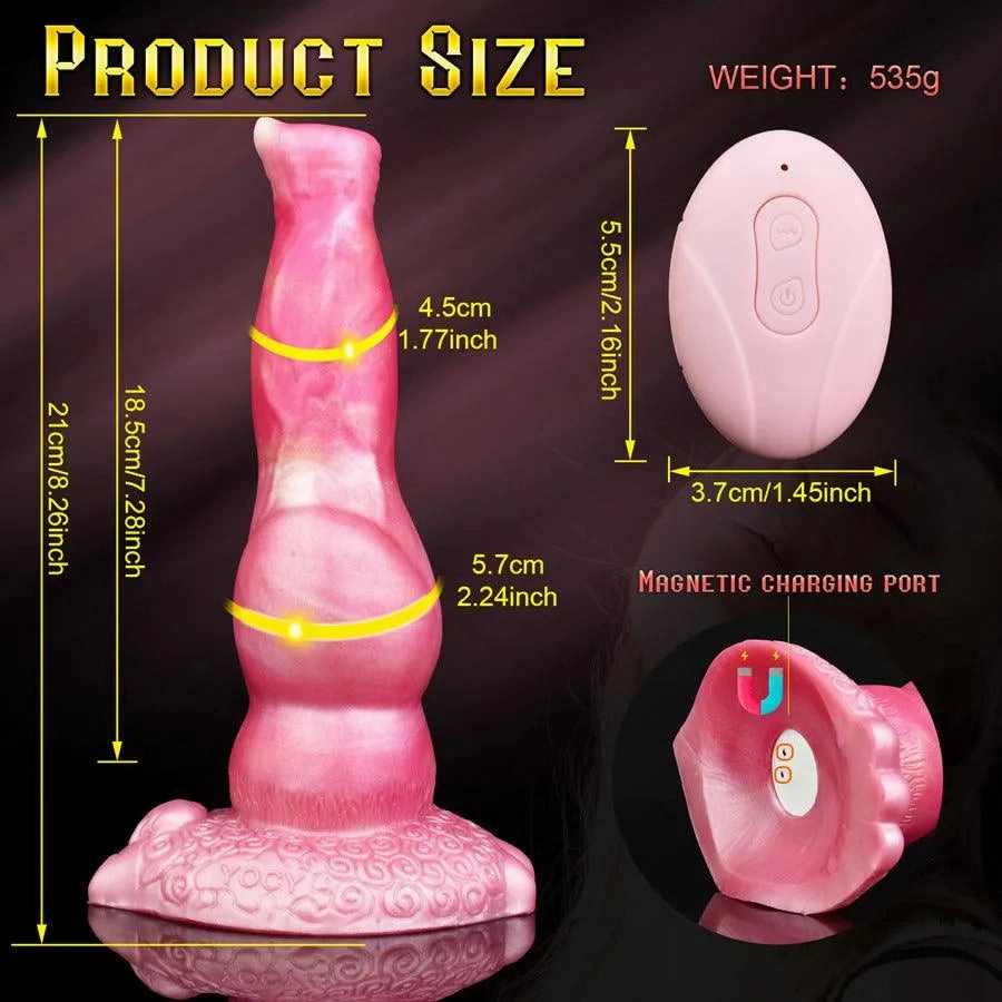 Remote Control Thrusting Knot Dildo Sex Toy