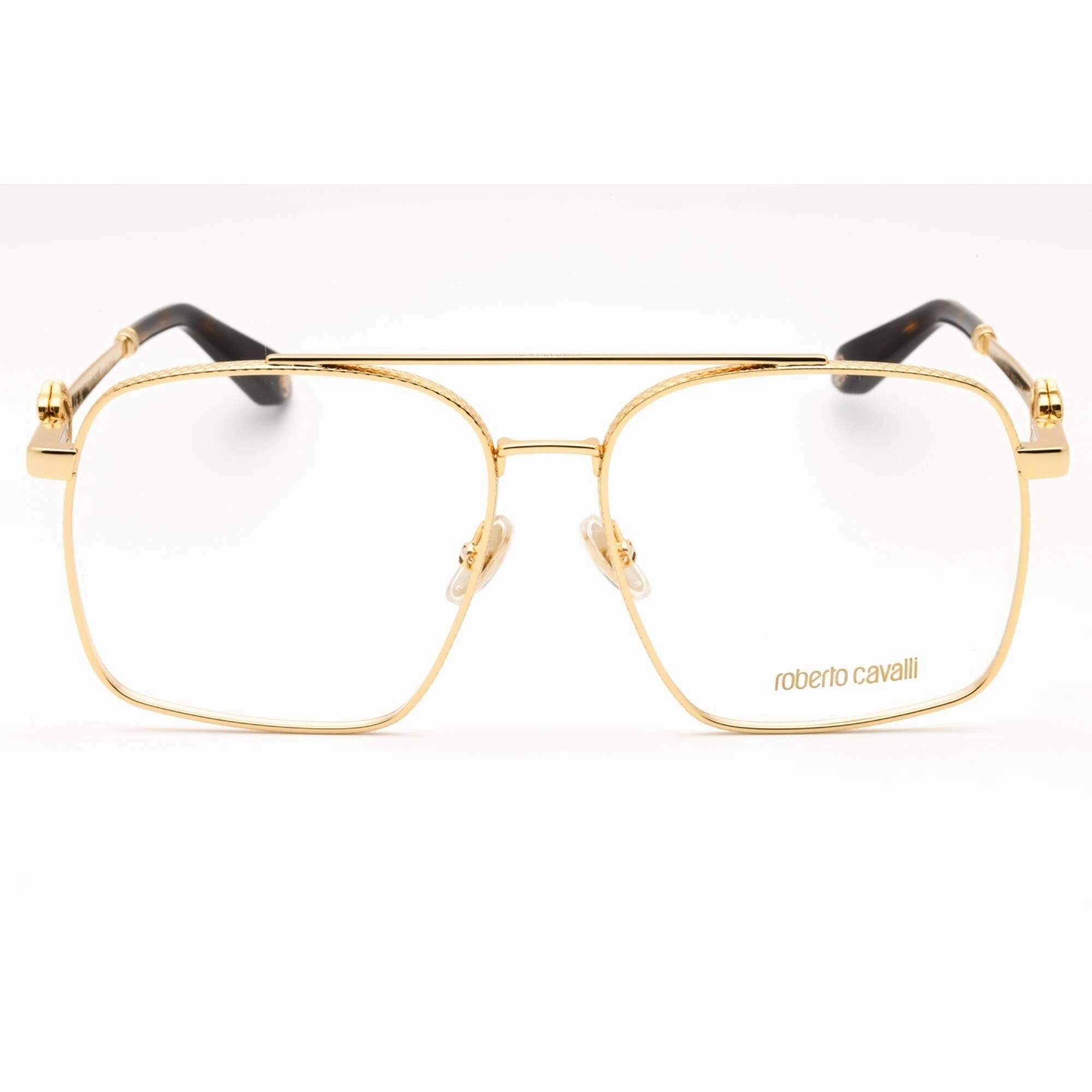 Roberto Cavalli Men's Eyeglasses - Polished Yellow Gold Metal Frame | VRC028 0400