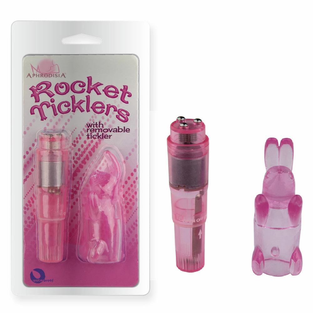 Rocket Ticklers Vibrator With Bunny Sleeve
