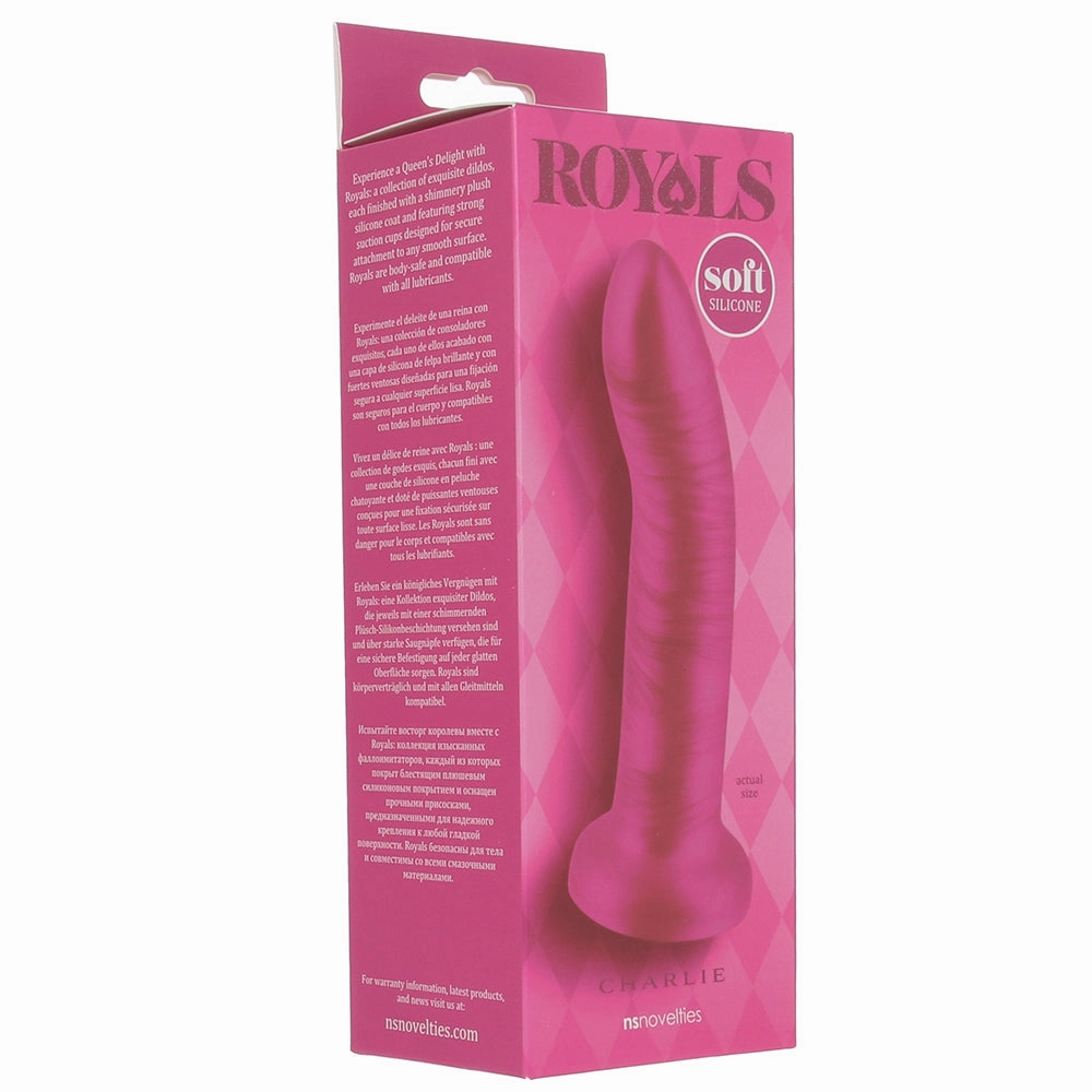 Royals Charlie 5 Inch Soft Silicone Dildo in Pink